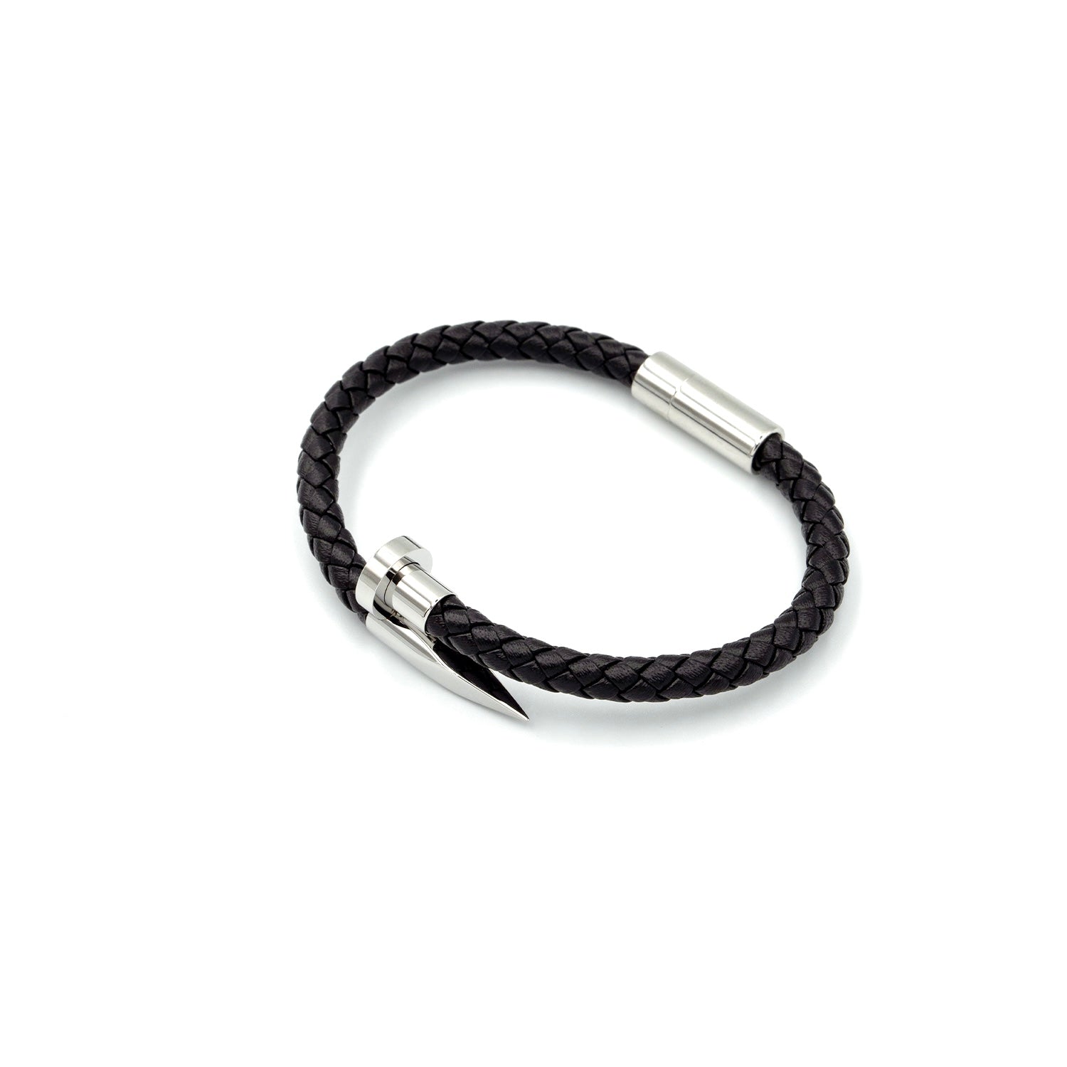 Boldwrist Nail leather bracelet design 318 stainless steel