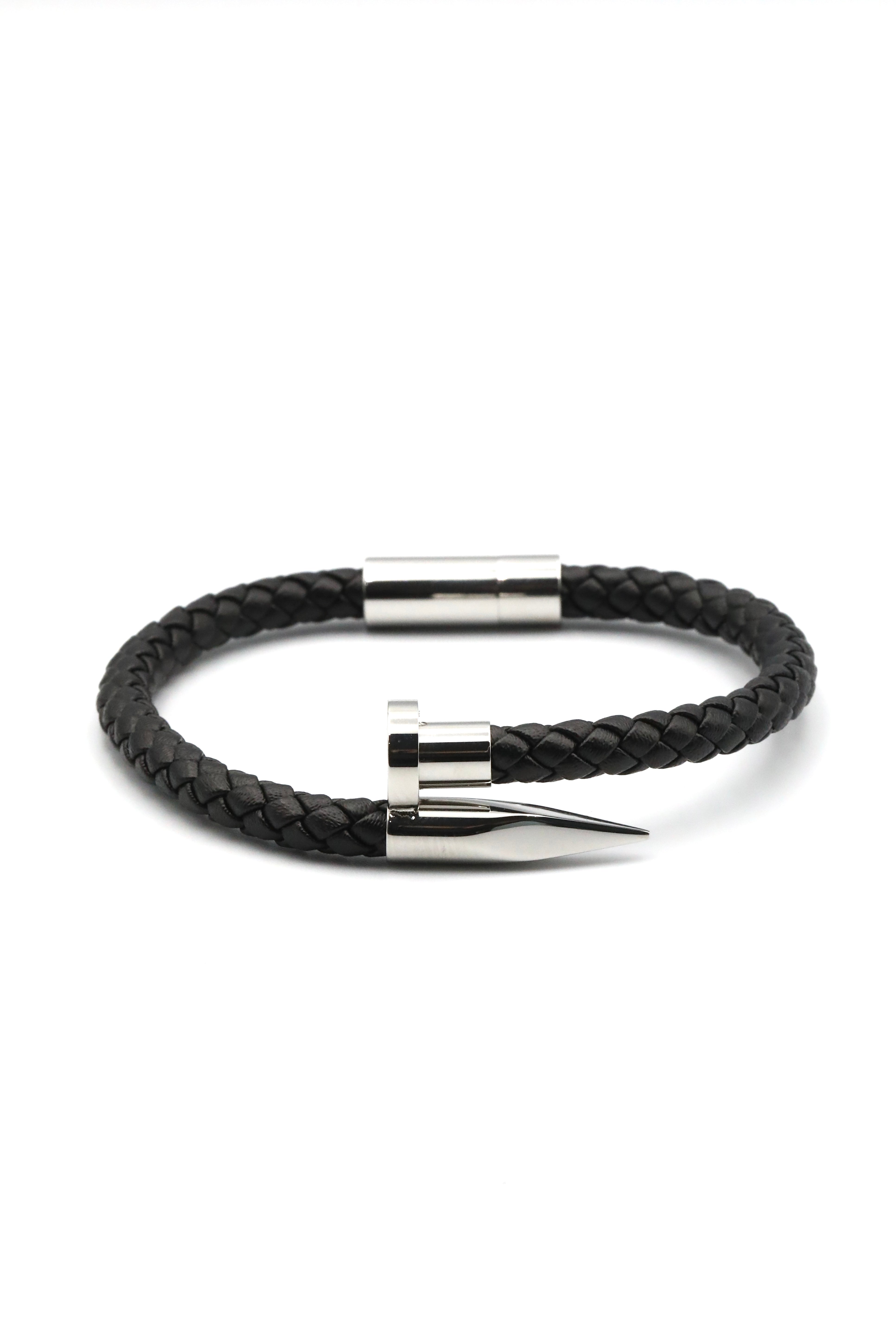Boldwrist Nail leather bracelet design 318 stainless steel