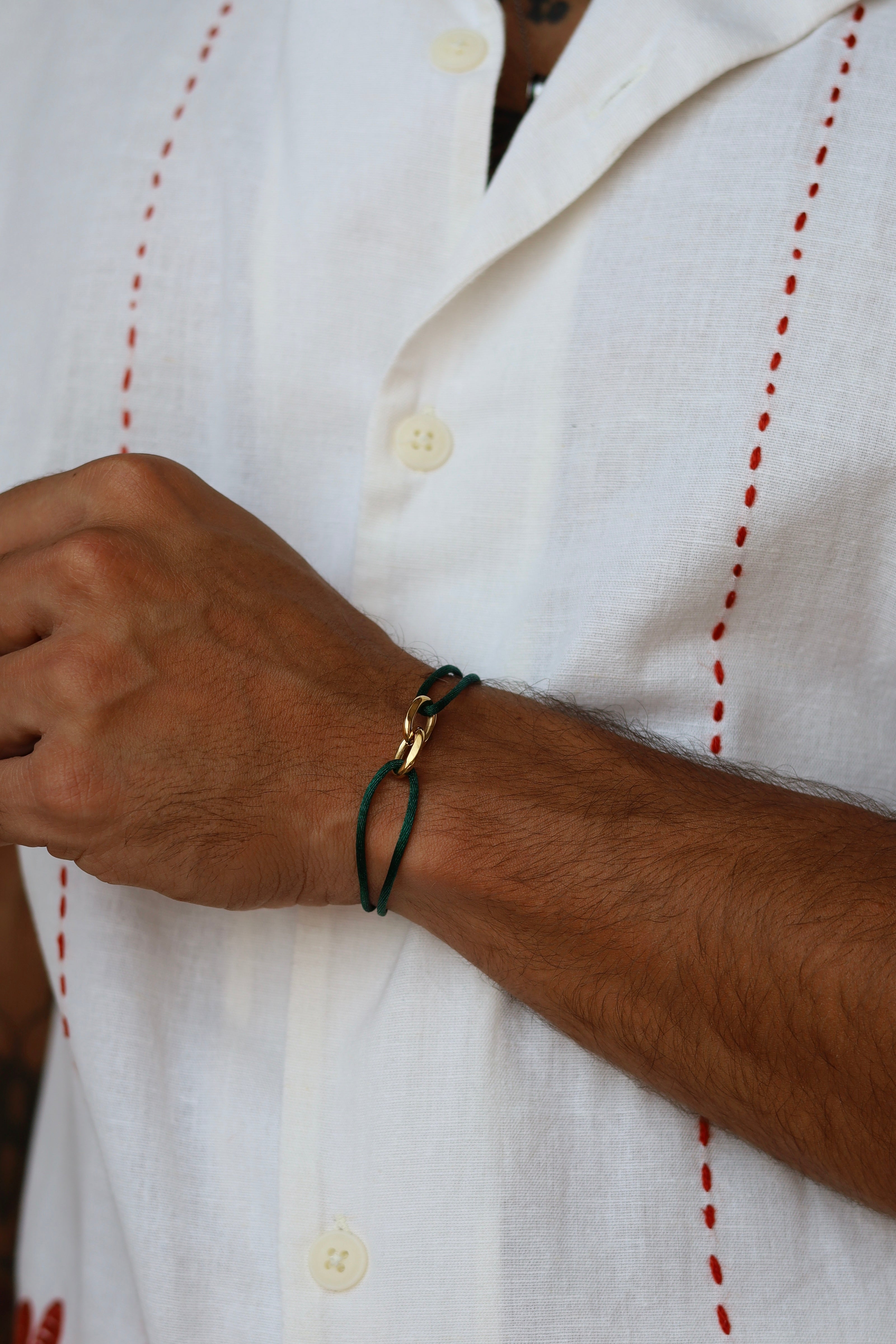 Boldwrist Bivi rope bracelet design 14k gold plated