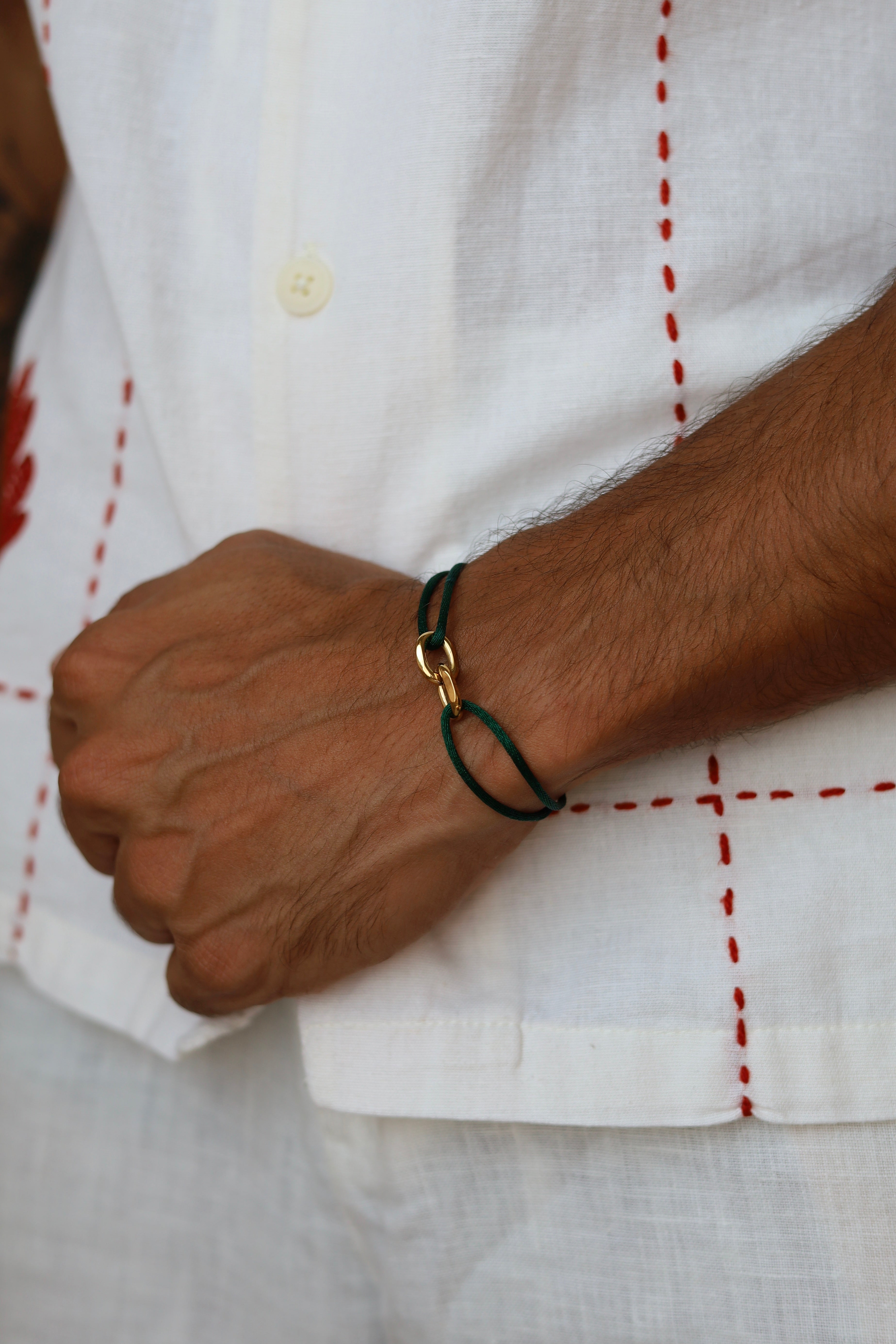 Boldwrist Bivi rope bracelet design 14k gold plated
