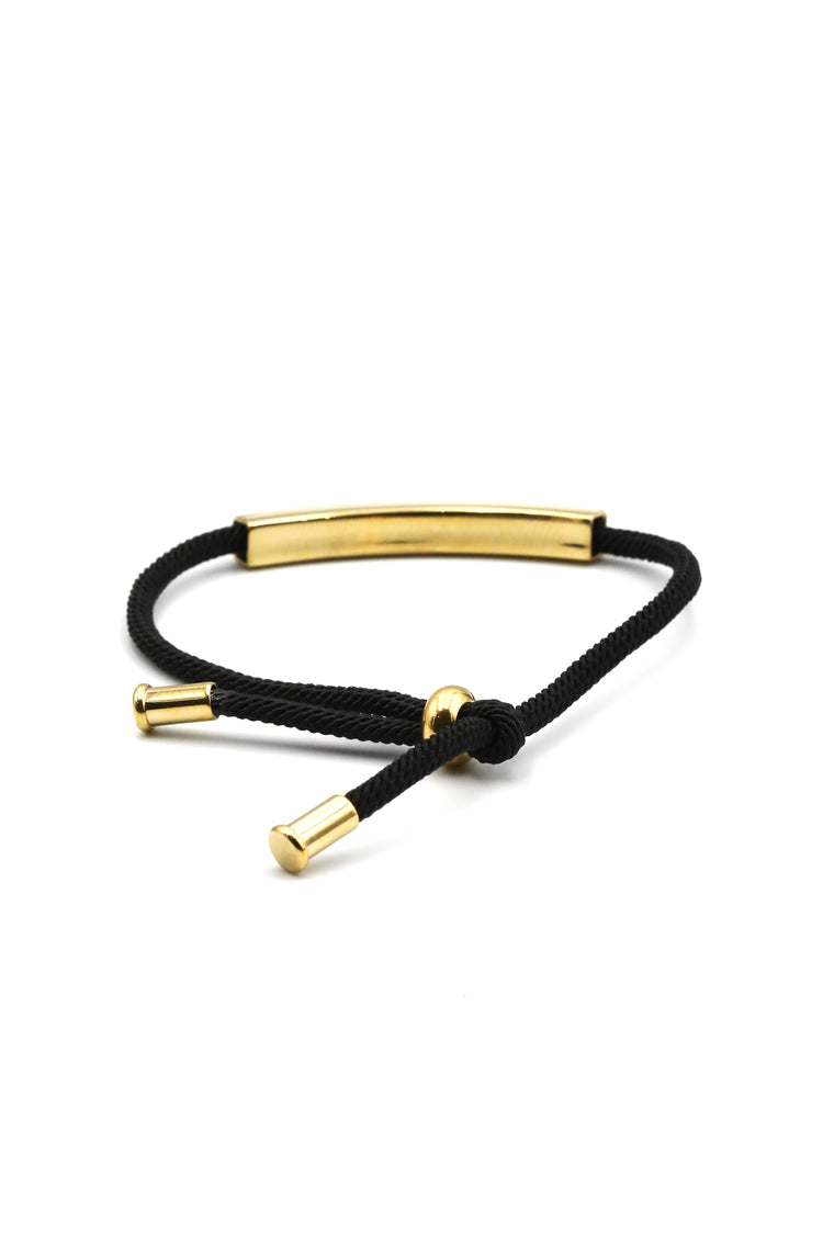 Boldwrist rope design bracelet 14k gold plated
